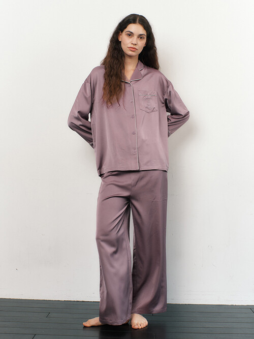 CLASSIC ROUND PAJAMA SET_rose purple