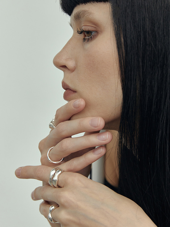 비먼트   [B.Double ring Silver]