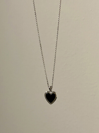 비먼트   [Flat onxy heart long N]