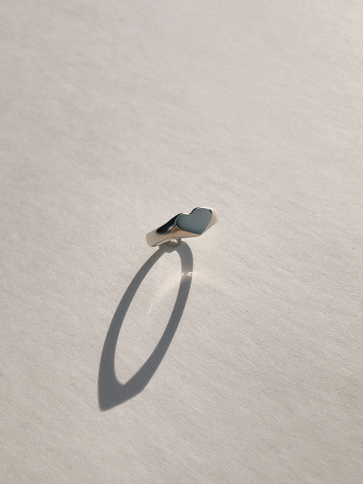 비먼트 [B. Flat Heart ring Silver]