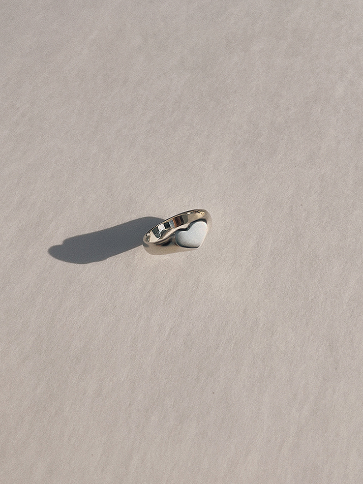 비먼트 [B. Flat Heart ring Silver]