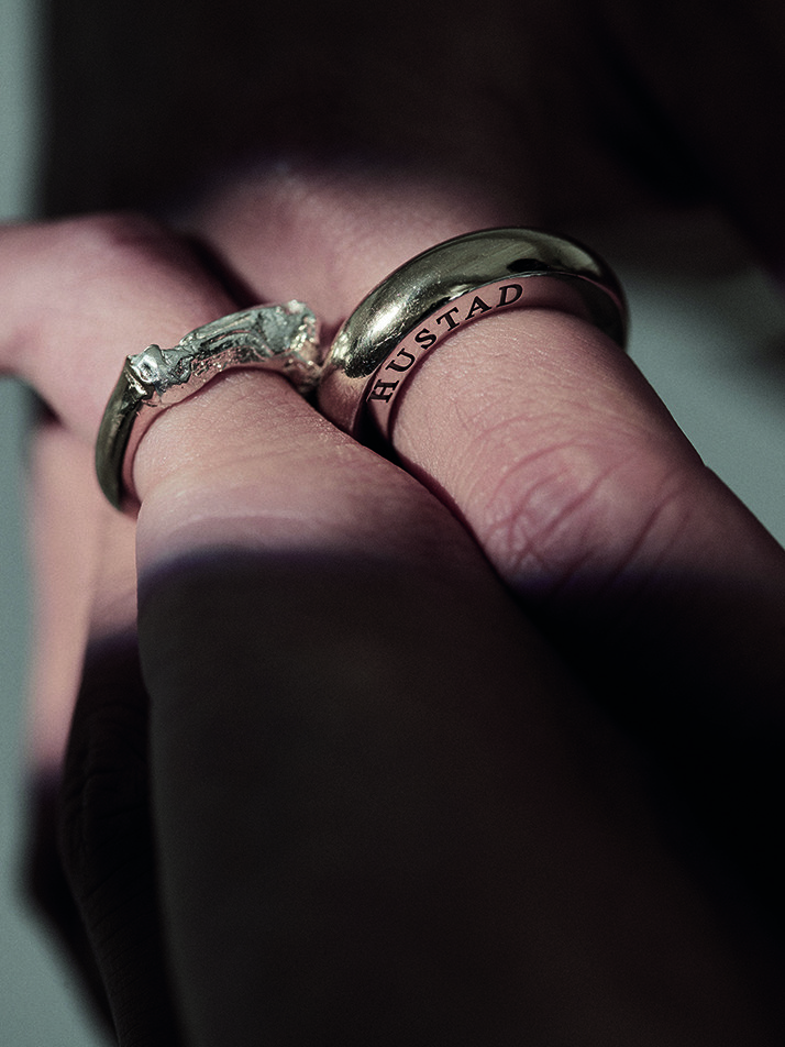#153 GOLD COMBO HUSTAD LOGO RING