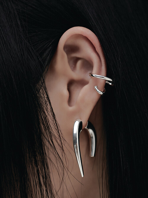 #170 SILVER DOUBLE EARRING