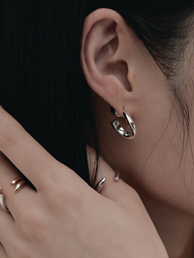 #171 SILVER MOOD ROUND EARRING