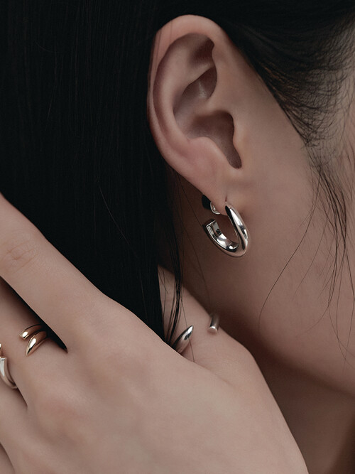 #171 SILVER MOOD ROUND EARRING