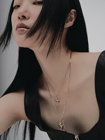 #182 Angel harmony Two-way Silver necklace