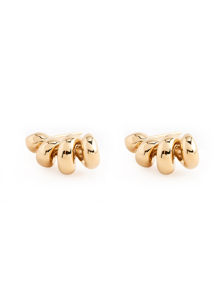 #196 Gold Twist Earring