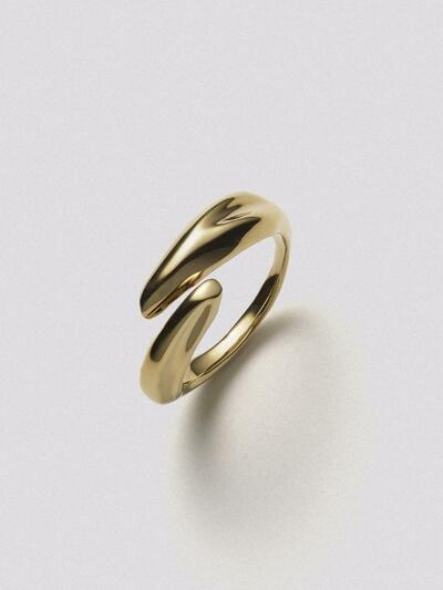 HUSTAD 234 Gold Flower Gold Ring _ 925 실버 /14k 골드 반지