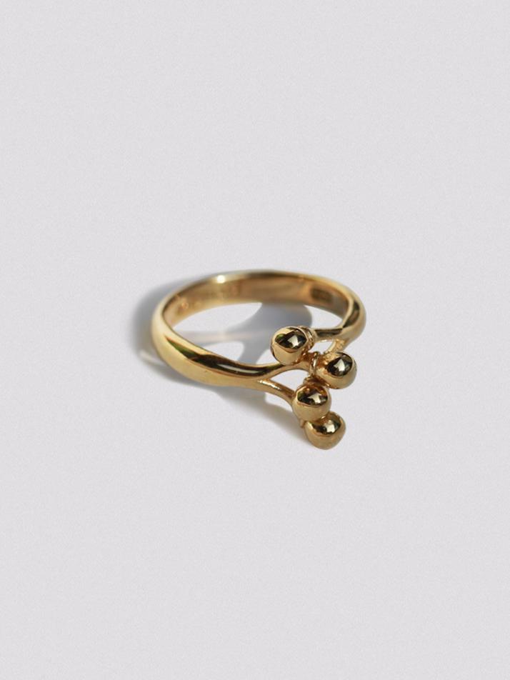 HUSTAD 239 Gold Folwer Ring _ 925 실버 / 14k 골드 플라워 반지