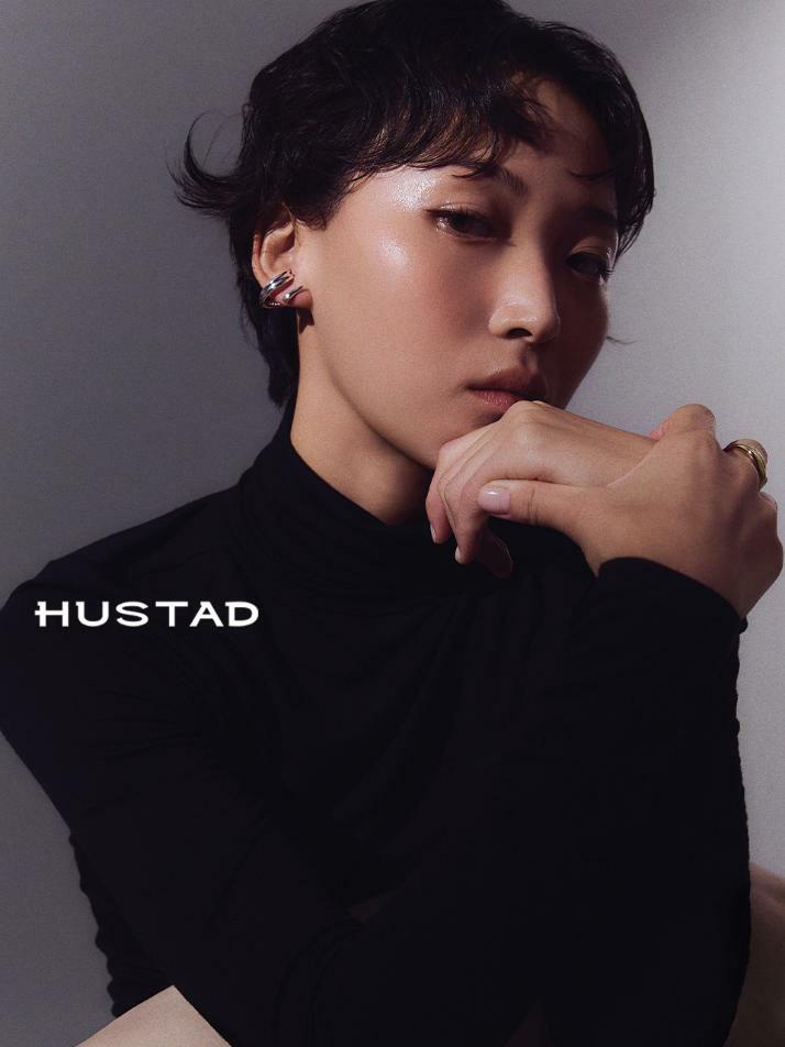 HUSTAD 242 Gold Flower Leaf Earring_ 925 실버 / 14k 골드 이어링