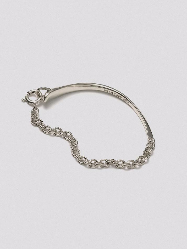 HUSTAD 243 Leaf Line Bracelet_ 925 실버 브레이슬렛