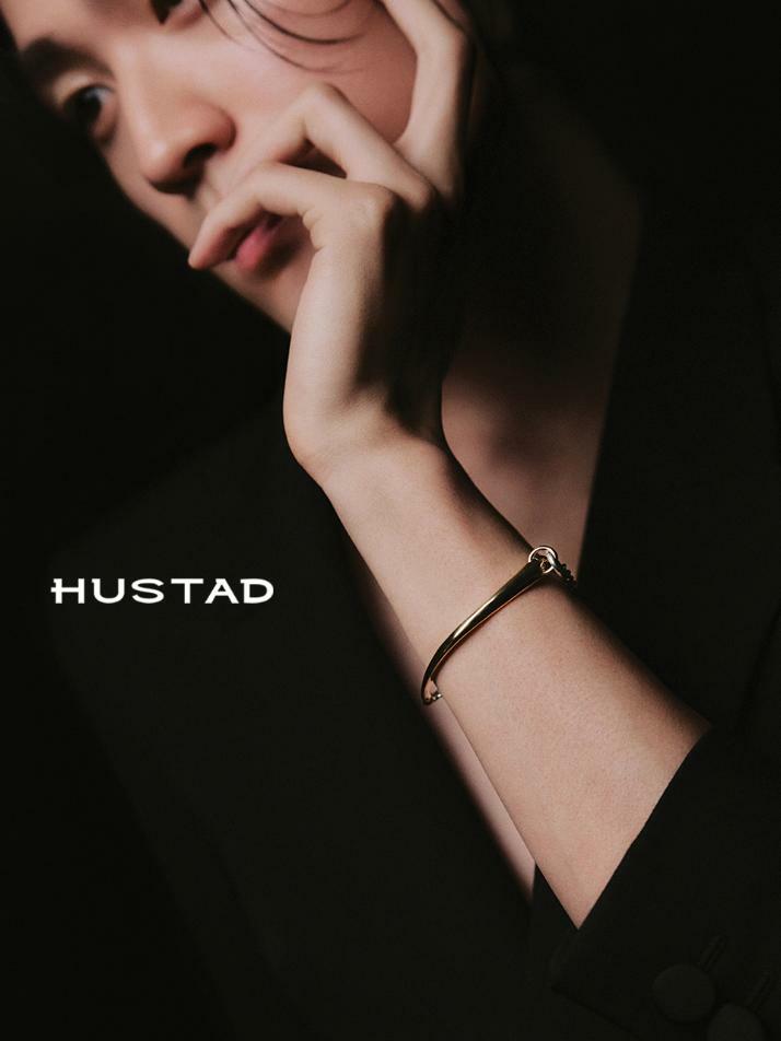 HUSTAD 243 Leaf Line Bracelet_ 925 실버 브레이슬렛