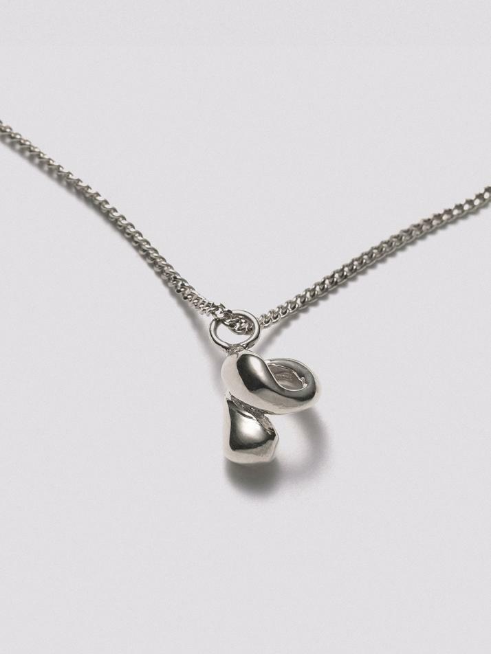 HUSTAD 241 Twist Flower Necklace_925 실버 네크리스