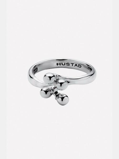 HUSTAD 239 Flower ball Ring _ 925 실버 플라워 볼 반지
