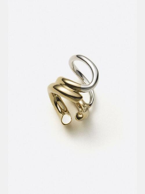 HUSTAD 244 Combo earcuff _925 실버 / 14k 골드 콤보 이어커프