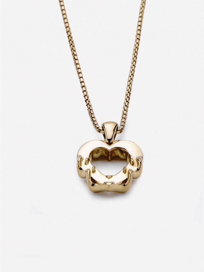  HUSTAD TWIN HEART GOLD NECKALCE_14k 골드 트윈 하트 네크리스