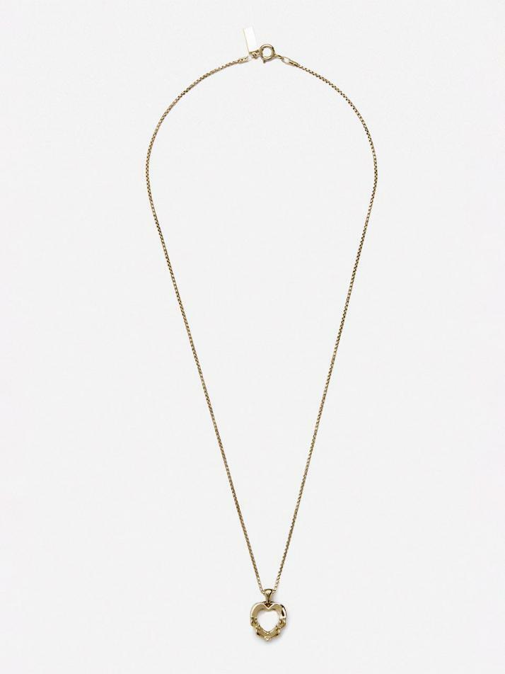  HUSTAD TWIN HEART GOLD NECKALCE_14k 골드 트윈 하트 네크리스