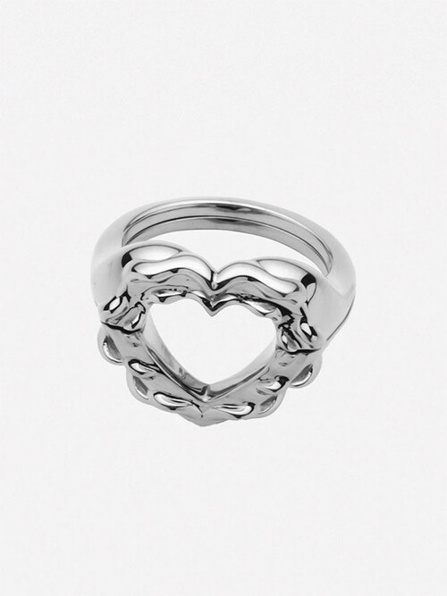 HUSTAD HEART SILVER RING_ 925 실버 하트 링