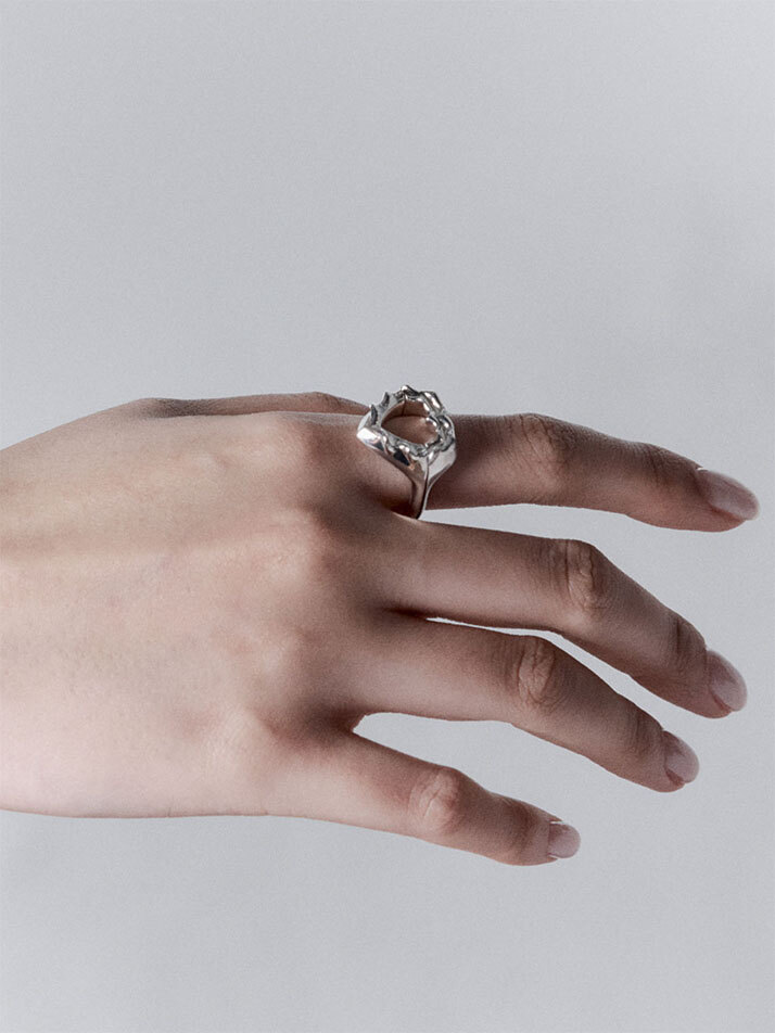  HUSTAD HEART SILVER RING_ 925 실버 하트 링