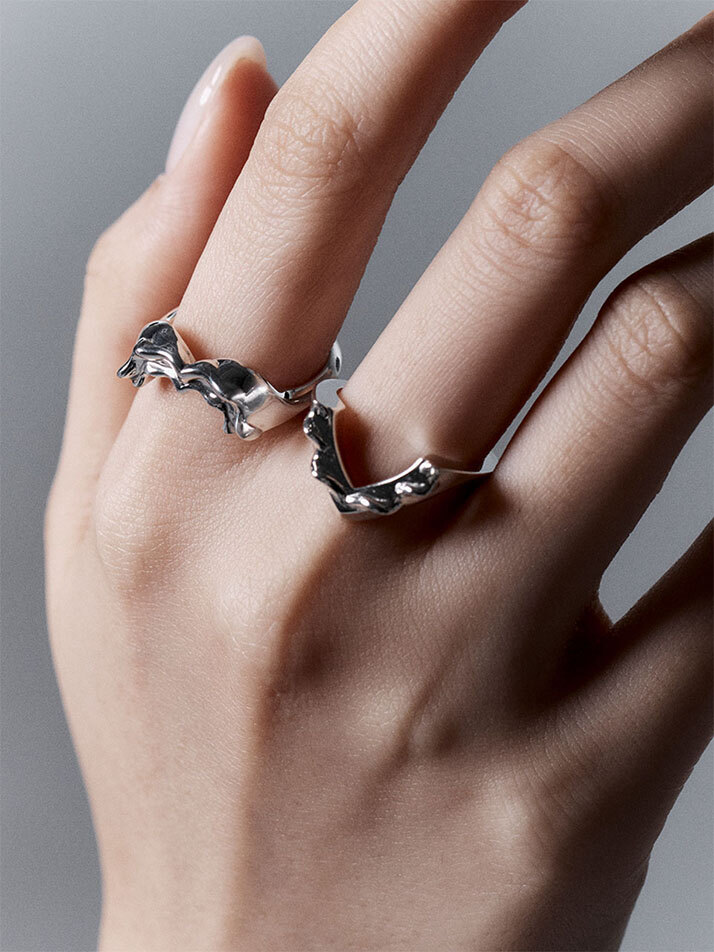  HUSTAD HEART SILVER RING_ 925 실버 하트 링