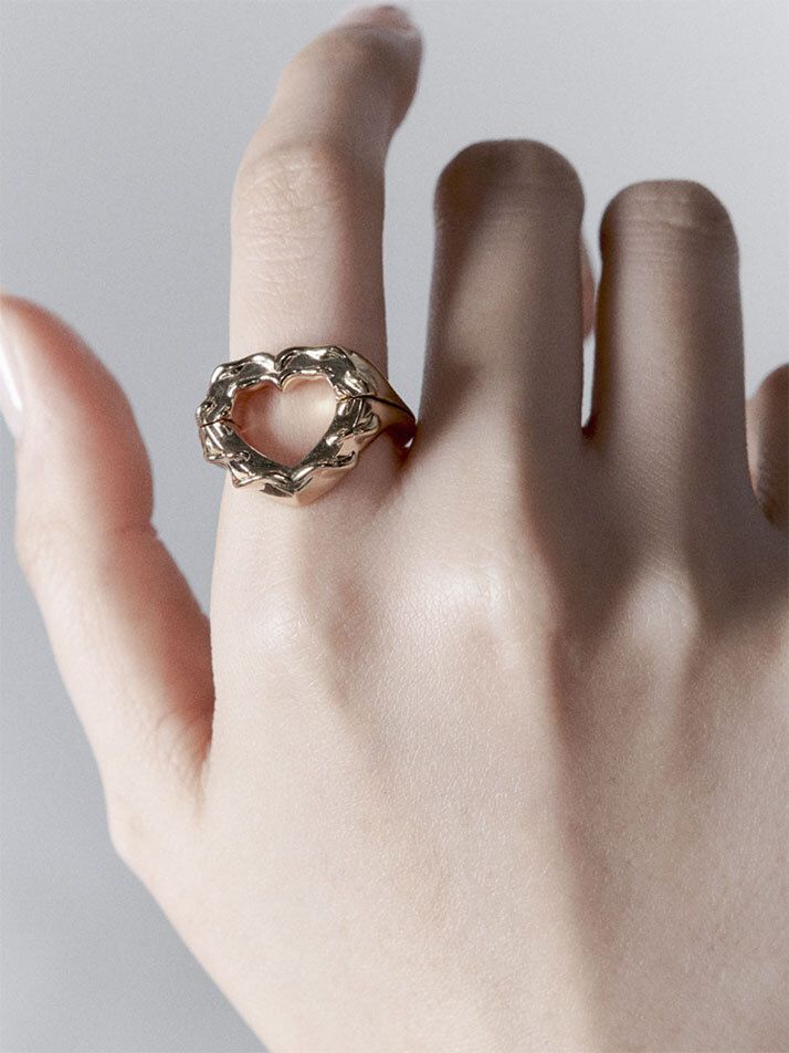  HUSTAD HEART GOLD RING_ 14k 골드 하트 링