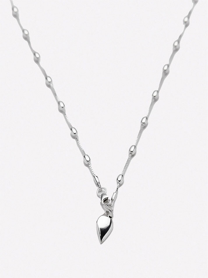  HUSTAD HEART SILVER CHAIN NECKLACE_ 925 실버 체인 네크리스