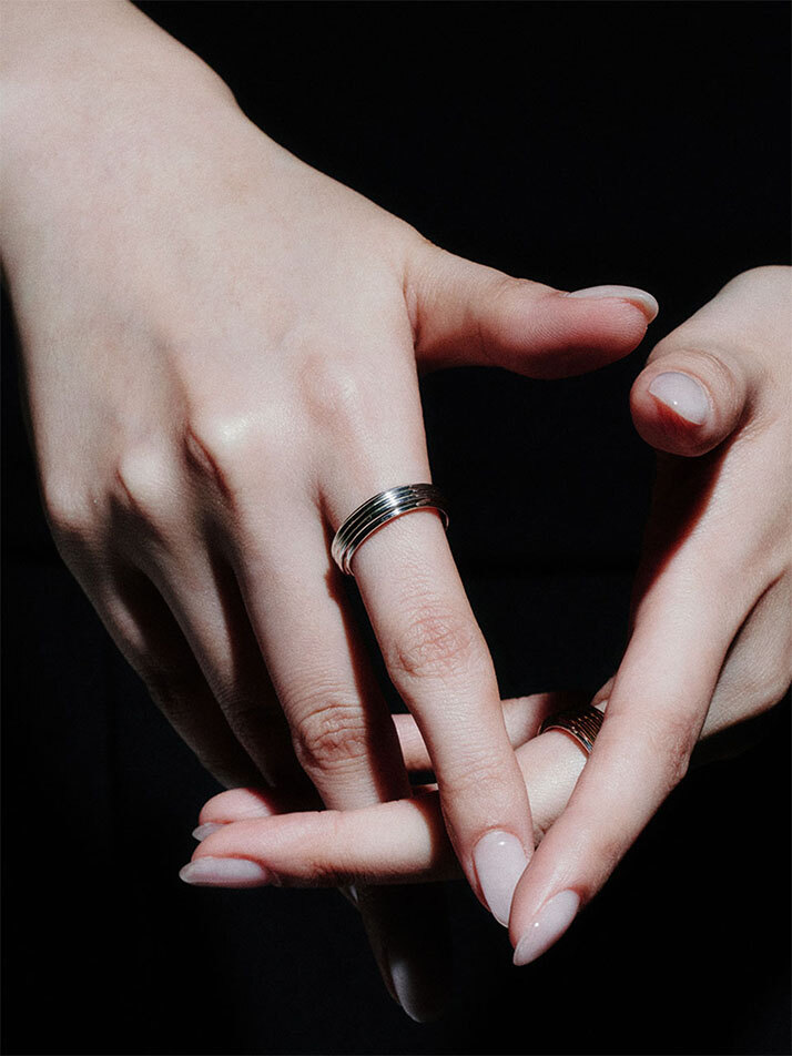 HUSTAD COUPLE RING_ 925 실버 커플 링