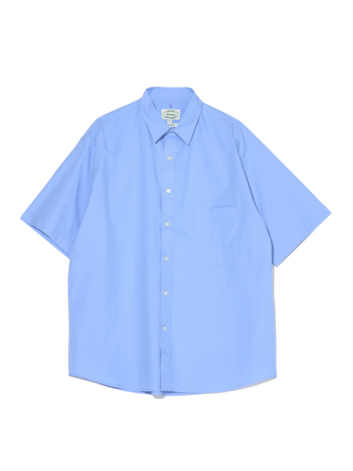 Cotton Short Sleeve Shirt (Sax)