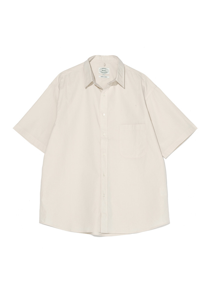 Cotton Short Sleeve Shirt (Cream)