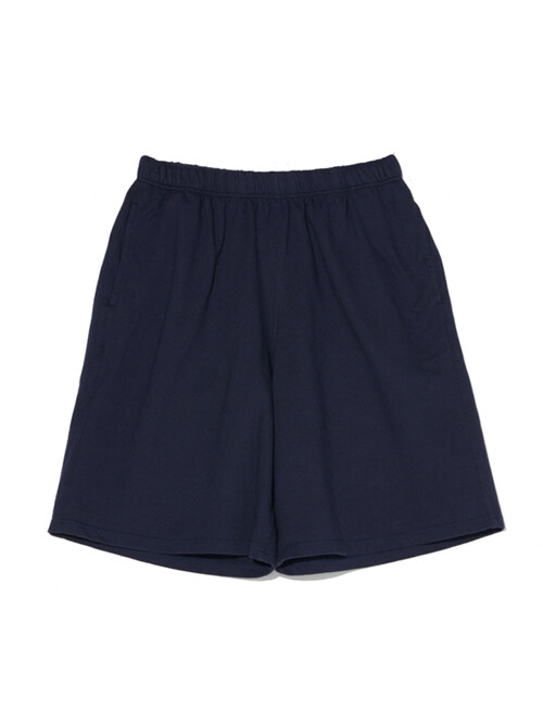 Wide Sweat Shorts (Navy)