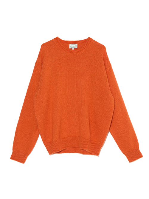 Kid Mohair Crew Neck Knit (Orange)