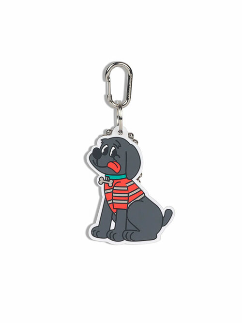 Country Dog Rubber Key ring Black Dog