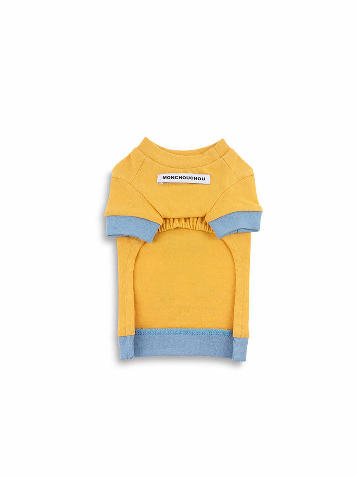 TEN YEARS YOUNG DOG Sleeve Tee Yellow