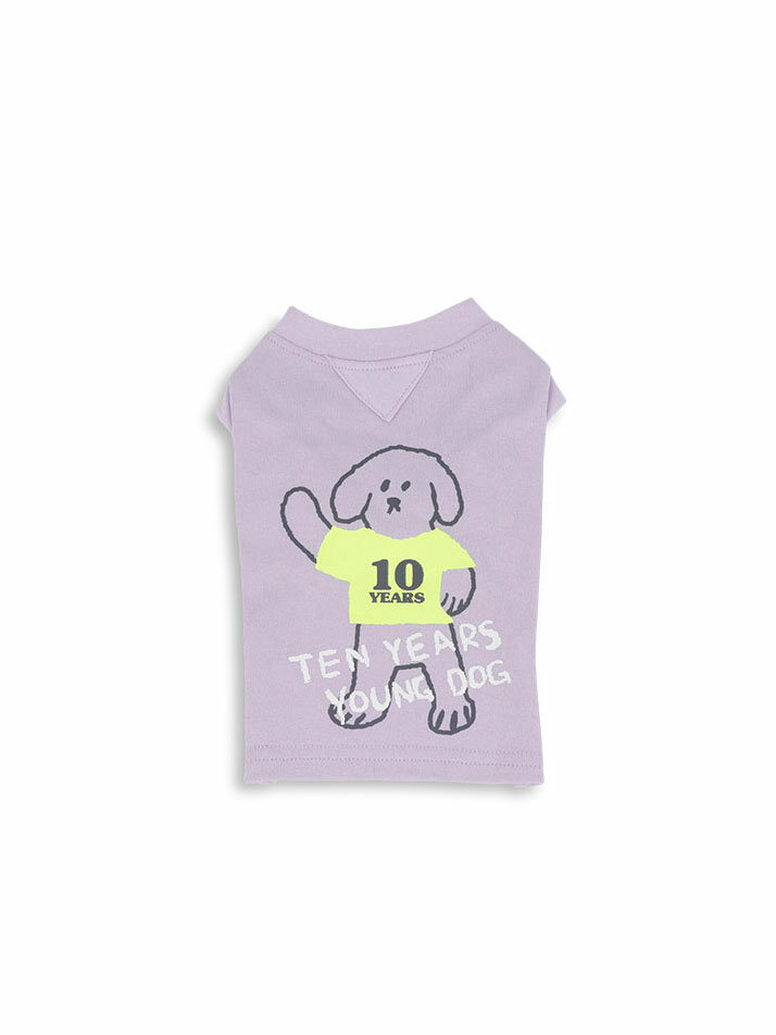10yrs Young Dog Sleeveless Tee Violet