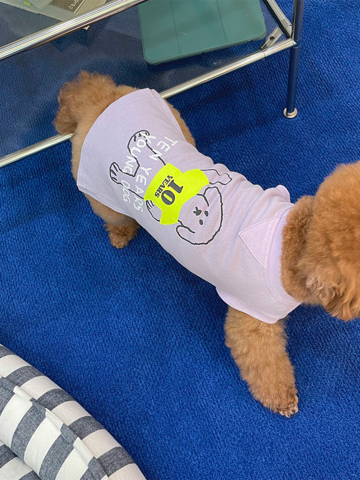 10yrs Young Dog Sleeveless Tee Violet