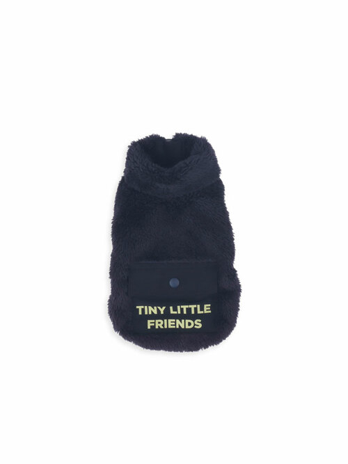 Hi! Bear Fur zip-up Jacket Navy