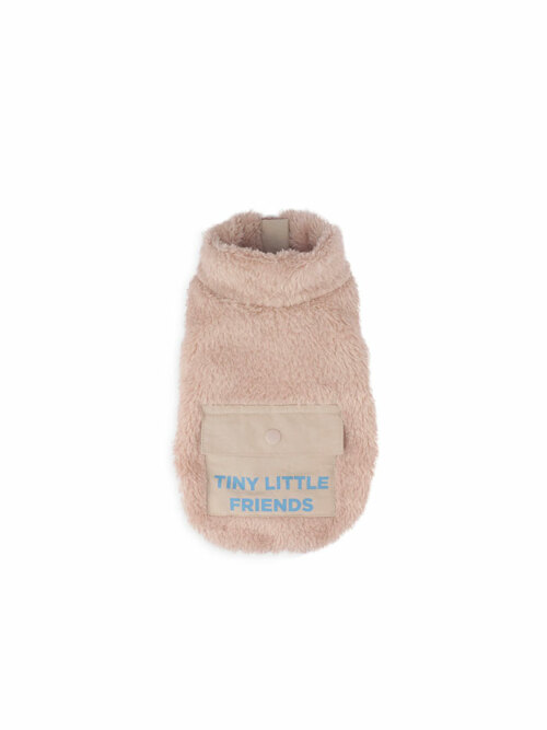 Hi! Bear Fur zip-up Jacket Beige