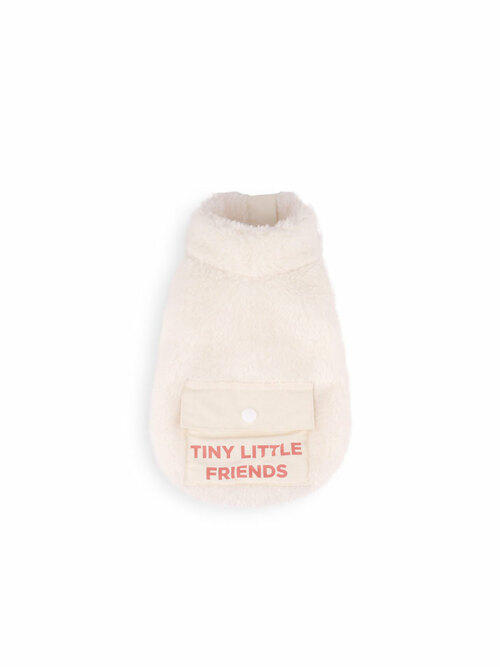 Hi! Bear Fur zip-up Jacket White