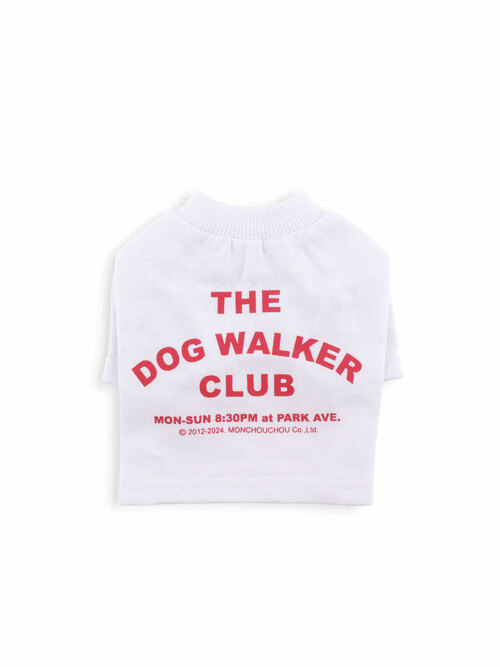 The Dog Walker Club Sleeve Tee for dog White