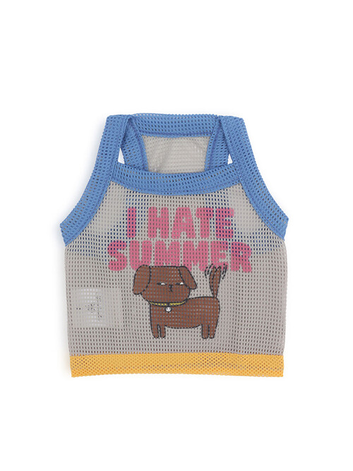 I HATE SUMMER Mesh Top Beige
