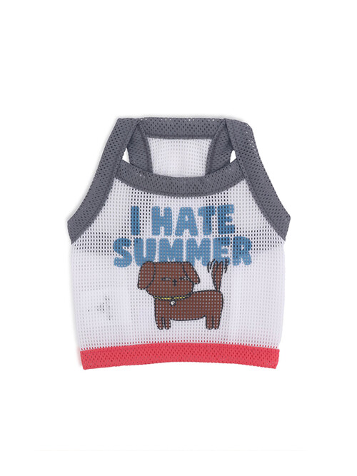 I HATE SUMMER Mesh Top White