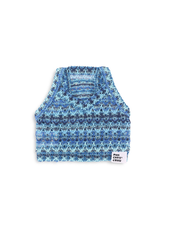 Fruit Punch V-neck Crop Top Blue Ocean