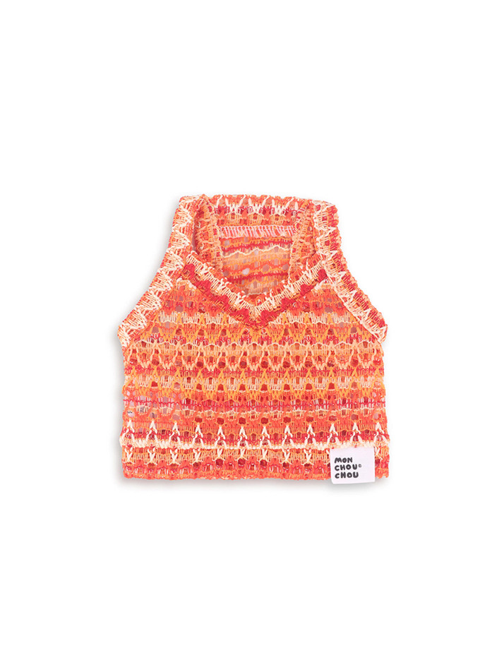 Fruit Punch V-neck Crop Top Orange Cocktail