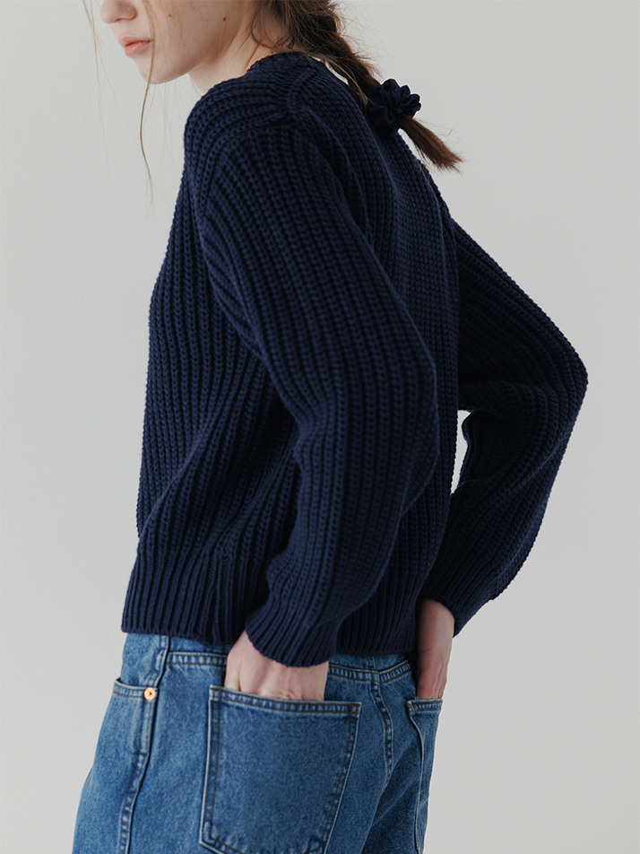 Doughnut Cardigan (Navy)