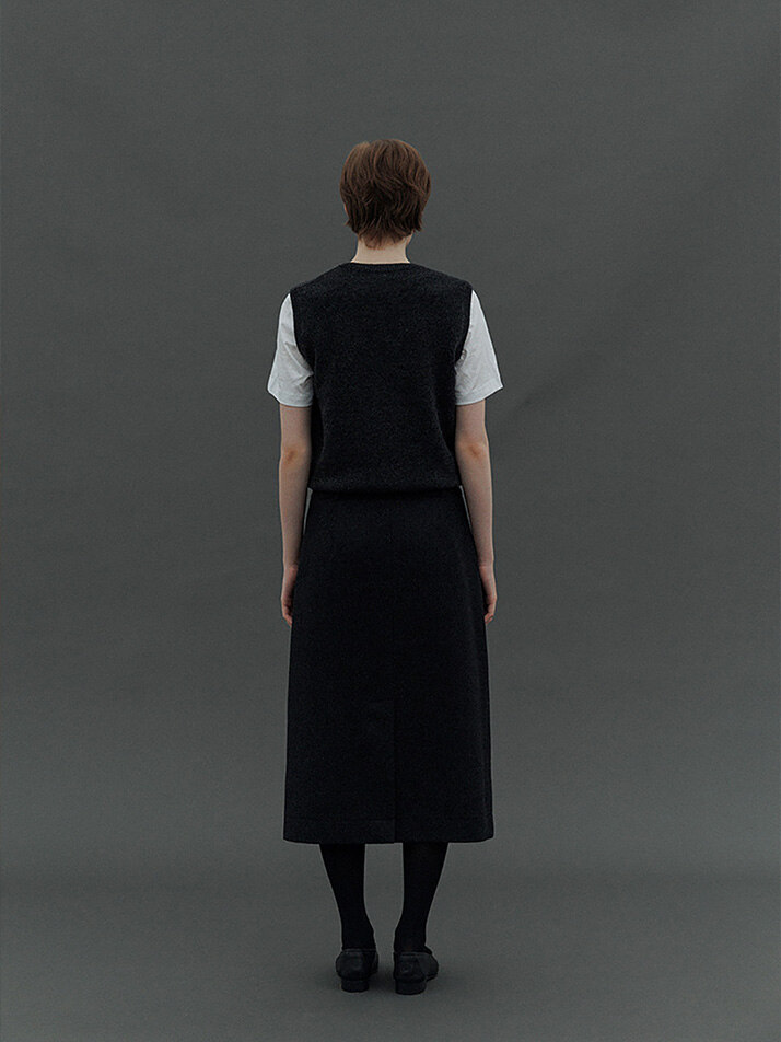Cashmere Blended Vest (D/gray)
