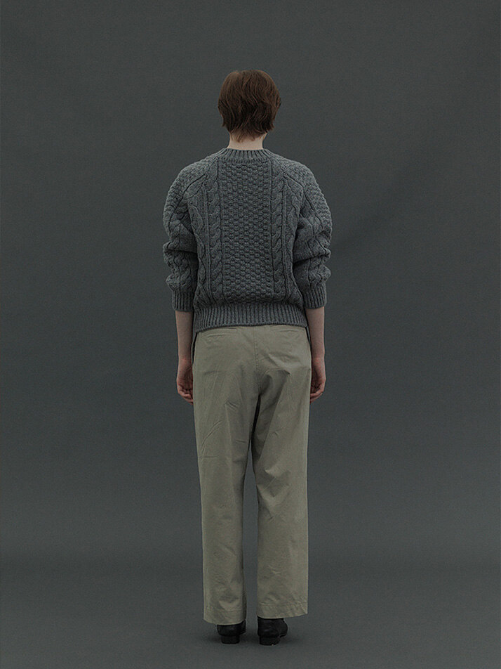Cable Wool Knit (Gray)
