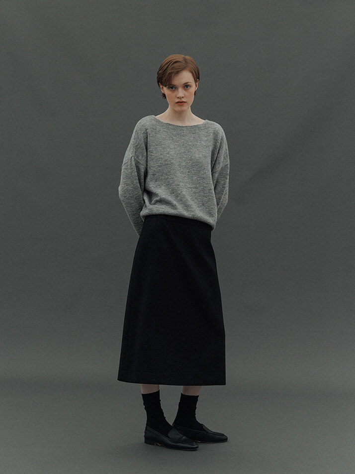 Cindy wool skirt (Black)