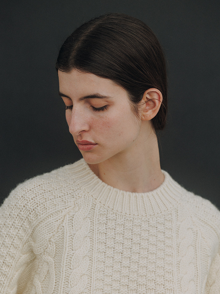 Cable Wool Knit (Ivory)