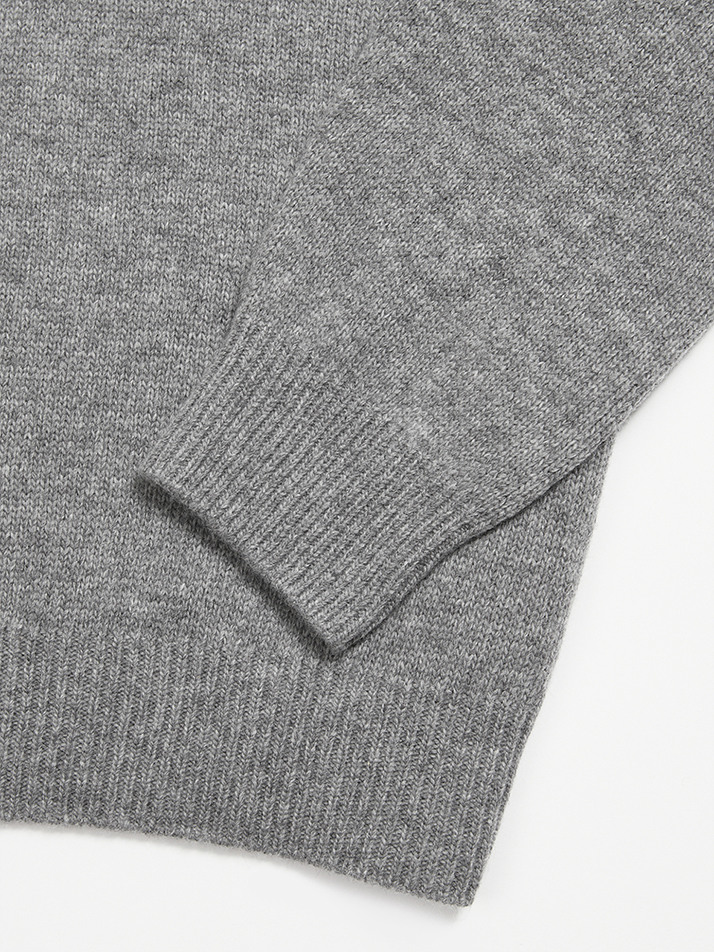Half Zip-up Knit Sweater (Gray)