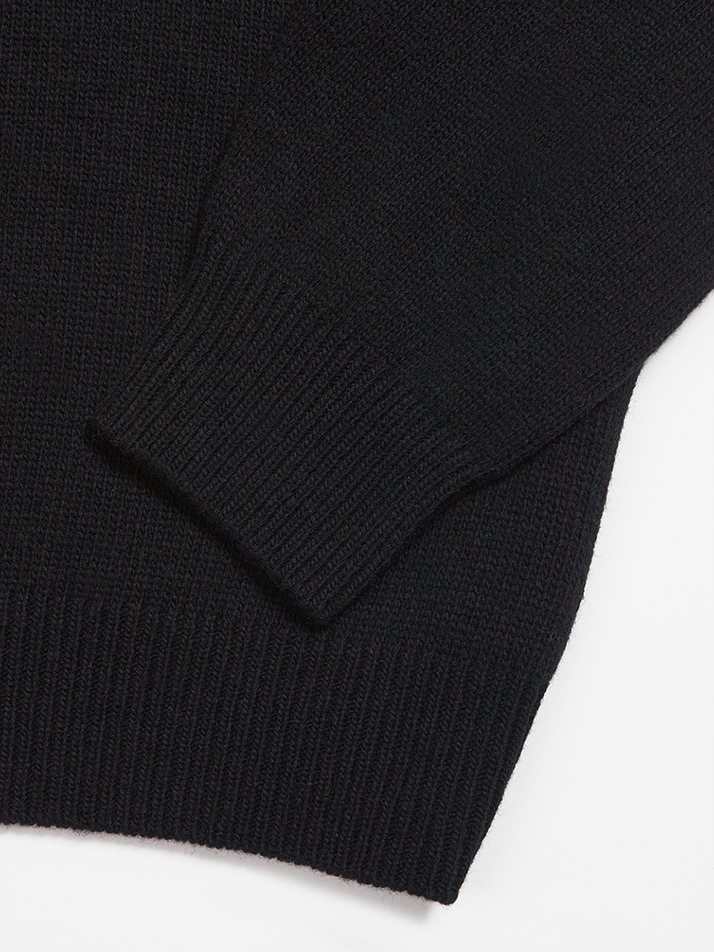Half Zip-up Knit Sweater (Black)